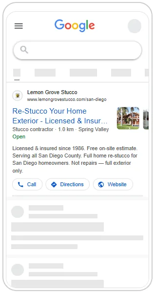 Local search ad