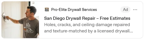 Pro-Elite Drywall ad inside ChatGPT