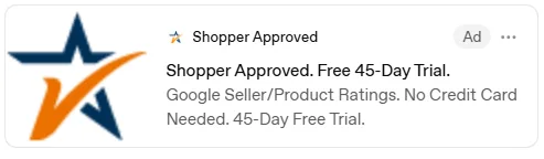 Shopper Approved ad on ChatGPT