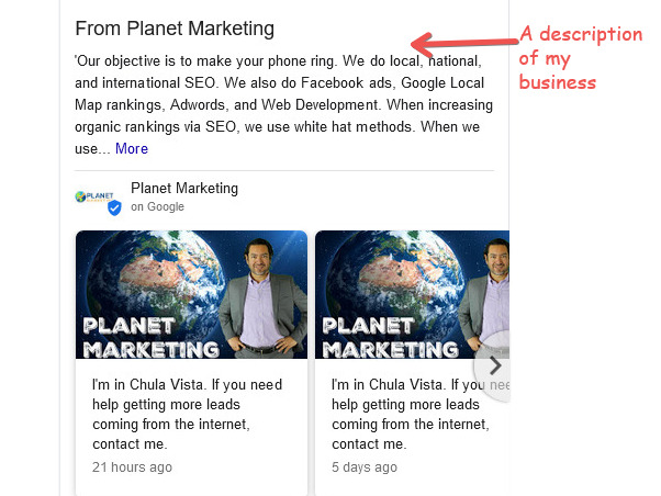 Add a description to rank higher on Google Maps