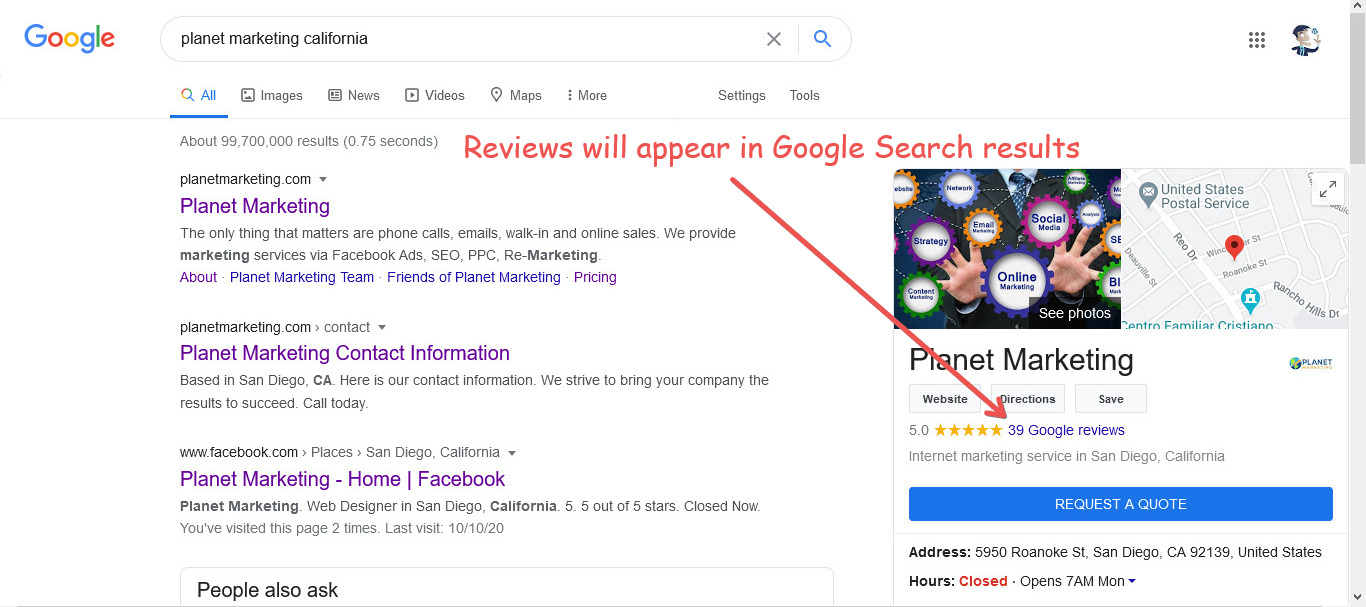 Get reviews to improve your rank on Google Maps