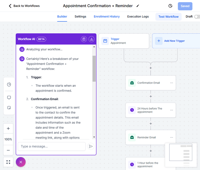 Workflow AI console